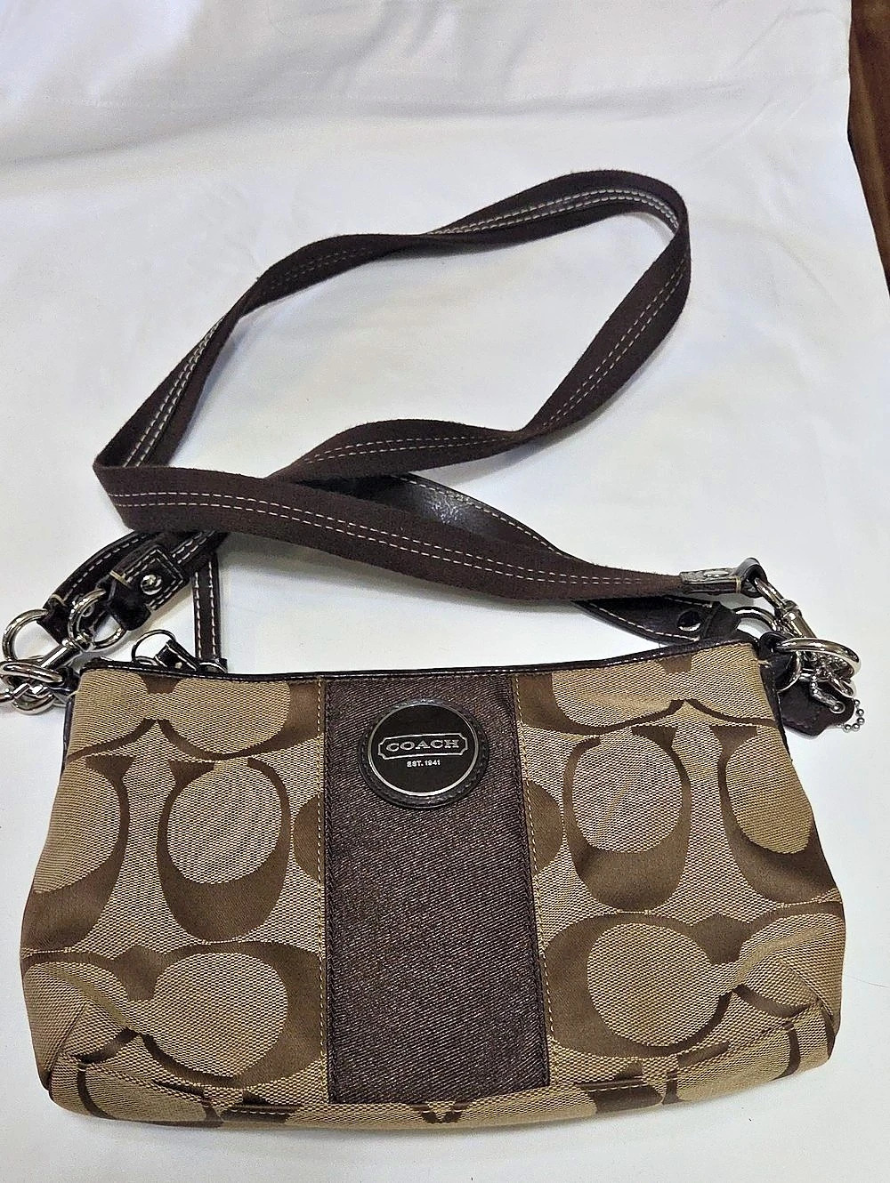 Coach Brown & Tan Crossbody Bag